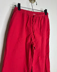 Nation LA 100% Pima Cotton Poplin Lucia Drawstring Pant in Heartbeat Red
