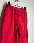 Nation LA 100% Pima Cotton Poplin Lucia Drawstring Pant in Heartbeat Red