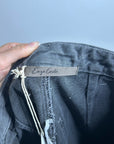 Enza Costa 100% Cotton Rigid Denim Black Barrel Utility Style Cropped Jean