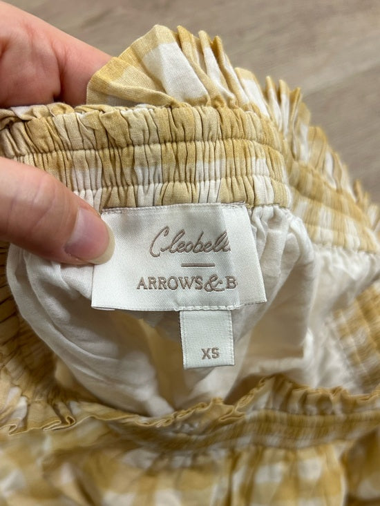 Cleobella x Arrows &amp; Bows 100% Organic Cotton Yellow Gingham Sunkissed Set