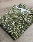 Garnet Hill 100% Merino Wool Green Brown Neutral Button Down Cardigan Sweater
