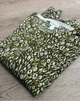 Garnet Hill 100% Merino Wool Green Brown Neutral Button Down Cardigan Sweater