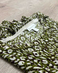 Garnet Hill 100% Merino Wool Green Brown Neutral Button Down Cardigan Sweater