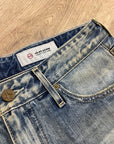 AG 100% Cotton Denim Distressed Bonnie Relaxed Cutoff Jean Shorts