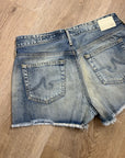AG 100% Cotton Denim Distressed Bonnie Relaxed Cutoff Jean Shorts
