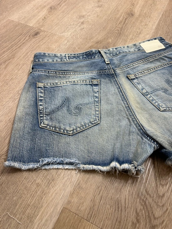 AG 100% Cotton Denim Distressed Bonnie Relaxed Cutoff Jean Shorts