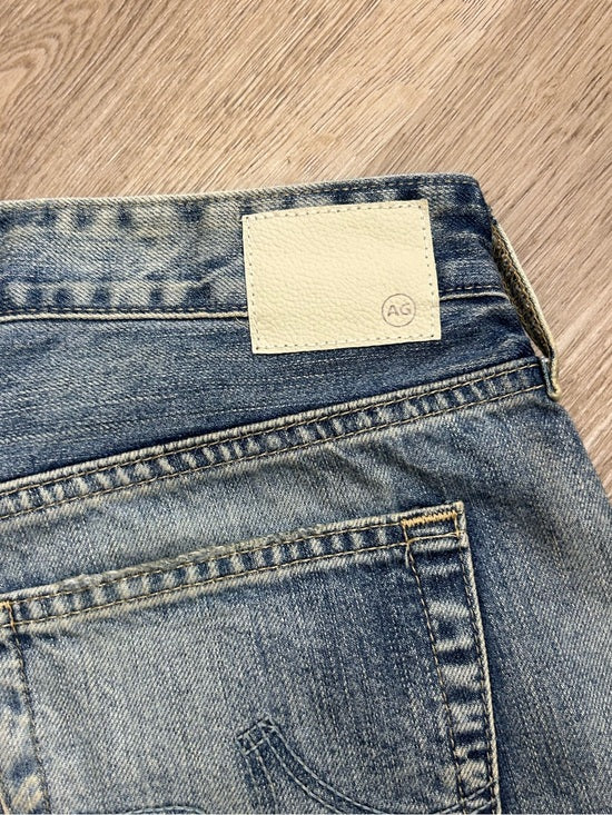 AG 100% Cotton Denim Distressed Bonnie Relaxed Cutoff Jean Shorts
