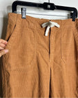 J. Crew 100% Cotton Tie Waist Camp Straight Leg Corduoory Pant