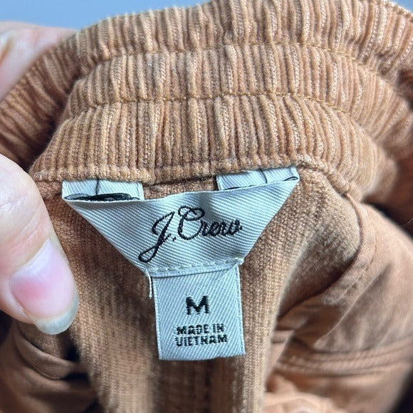 J. Crew 100% Cotton Tie Waist Camp Straight Leg Corduoory Pant