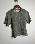 Nation LA 100% Pima Cotton Olivia Smocked Short Sleeve Green T - Shirt
