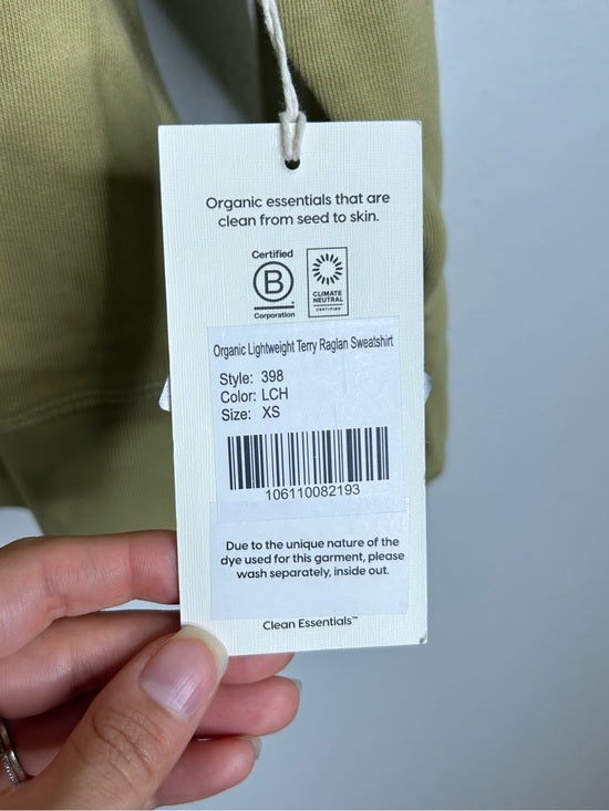 MATE The Label 100% Organic Cotton Lightweight Terry Raglan Sweatshirt