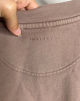 Anine Bing 100% Cotton Oversized Tyler 'BING' Spellout Sweatshirt in Tan