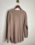 Anine Bing 100% Cotton Oversized Tyler 'BING' Spellout Sweatshirt in Tan