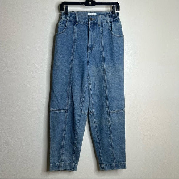 pistola Pistola Hemp Cotton Lily Balloon Front Seamed Tapered Jean - Cotton, Denim