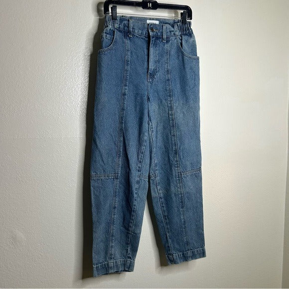 pistola Pistola Hemp Cotton Lily Balloon Front Seamed Tapered Jean - Cotton, Denim