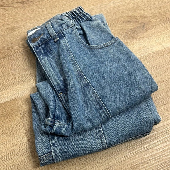 pistola Pistola Hemp Cotton Lily Balloon Front Seamed Tapered Jean - Cotton, Denim