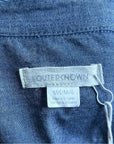 Outerknown 100% Organic Cotton Button Down Blanket Shirt Blue Plaid