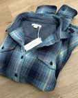 Outerknown 100% Organic Cotton Button Down Blanket Shirt Blue Plaid