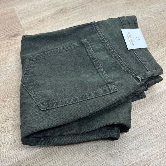 Outerknown Outerknown 100% Organic Cotton Green Straight Leg High Rise Jean - Cotton, Denim