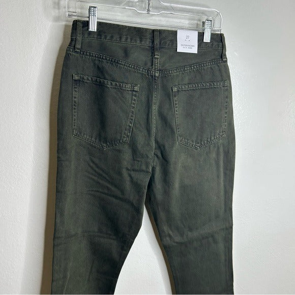 Outerknown Outerknown 100% Organic Cotton Green Straight Leg High Rise Jean - Cotton, Denim