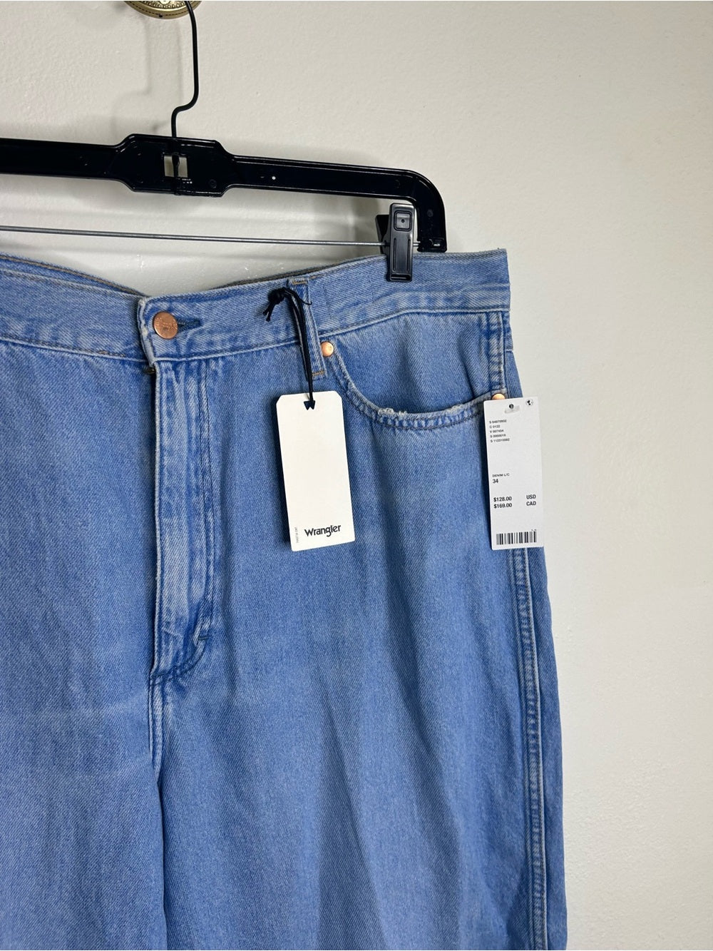Wrangler 100% Cotton High Rise Wide Leg Worldwide 661 Soft Denim Jean
