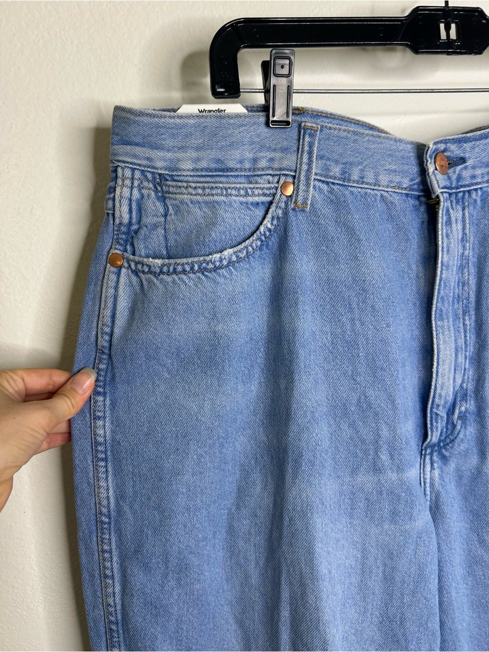 Wrangler 100% Cotton High Rise Wide Leg Worldwide 661 Soft Denim Jean
