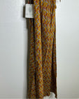 Ex - Voto 100% Cotton Block Print Bohemian Iris Sundress Maxi Flowy