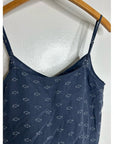 AG 100% Silk Whale Nautical Fish V- Neck Camisole Tank Top