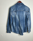Hudson 100% Cotton Acid Wash Button Down Oversized Shirt