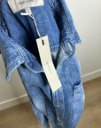 Hudson 100% Cotton Acid Wash Button Down Oversized Shirt