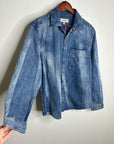 Hudson 100% Cotton Acid Wash Button Down Oversized Shirt