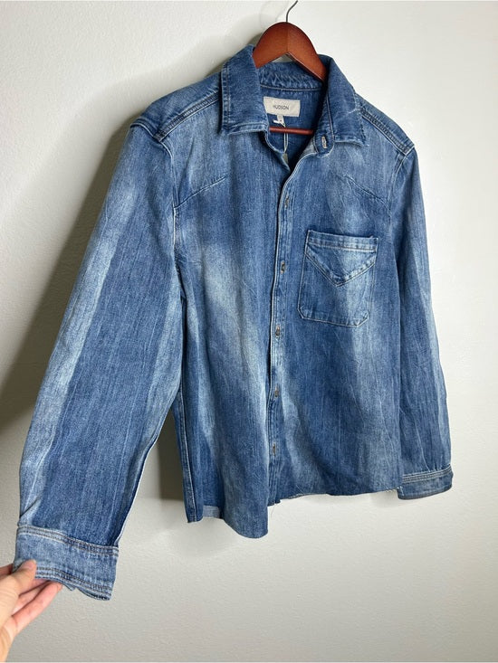 Hudson Hudson 100% Cotton Acid Wash Button Down Oversized Shirt - Cotton