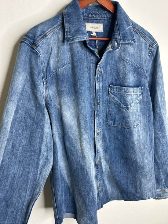 Hudson Hudson 100% Cotton Acid Wash Button Down Oversized Shirt - Cotton