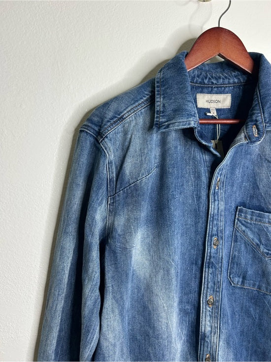 Hudson Hudson 100% Cotton Acid Wash Button Down Oversized Shirt - Cotton