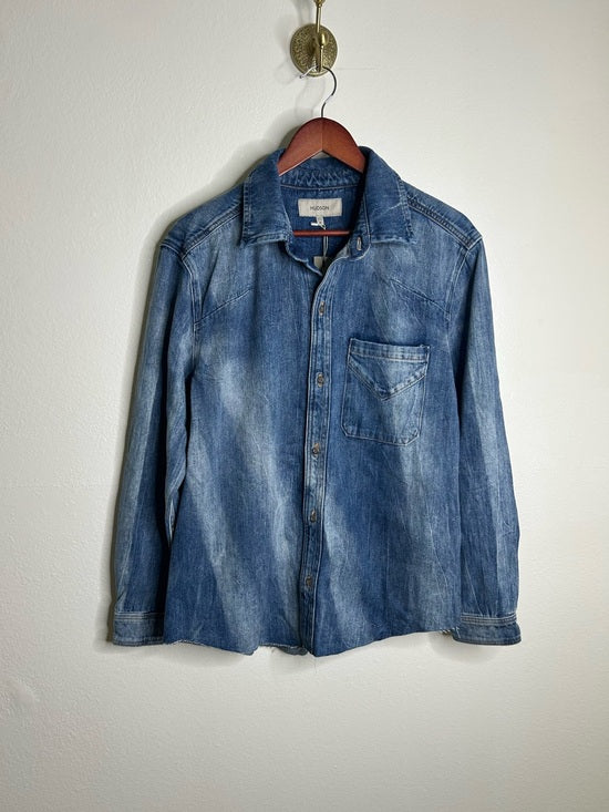 Hudson Hudson 100% Cotton Acid Wash Button Down Oversized Shirt - Cotton