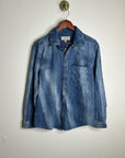 Hudson 100% Cotton Acid Wash Button Down Oversized Shirt