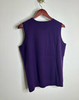 Saks Fifth Avenue 100% Cashmere Deep Purple Knit Tank Top Sweater