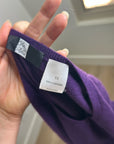 Saks Fifth Avenue 100% Cashmere Deep Purple Knit Tank Top Sweater