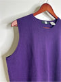 Saks Fifth Avenue 100% Cashmere Deep Purple Knit Tank Top Sweater