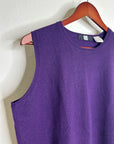 Saks Fifth Avenue 100% Cashmere Deep Purple Knit Tank Top Sweater