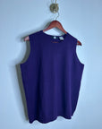 Saks Fifth Avenue 100% Cashmere Deep Purple Knit Tank Top Sweater