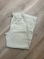 Buck Mason Crosshatch 100% Linen Catalina Drawstring Wide Leg Pant in Tan