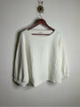 Nation LA 100% Cotton Geri Sweatshirt French Terry Boxy Fit in Porcelain