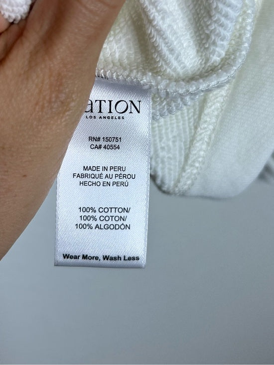 Nation LA 100% Cotton Geri Sweatshirt French Terry Boxy Fit in Porcelain