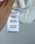Nation LA 100% Cotton Geri Sweatshirt French Terry Boxy Fit in Porcelain