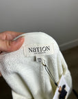 Nation LA 100% Cotton Geri Sweatshirt French Terry Boxy Fit in Porcelain