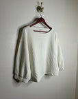 Nation LA 100% Cotton Geri Sweatshirt French Terry Boxy Fit in Porcelain