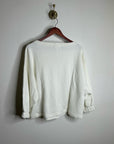 Nation LA 100% Cotton Geri Sweatshirt French Terry Boxy Fit in Porcelain