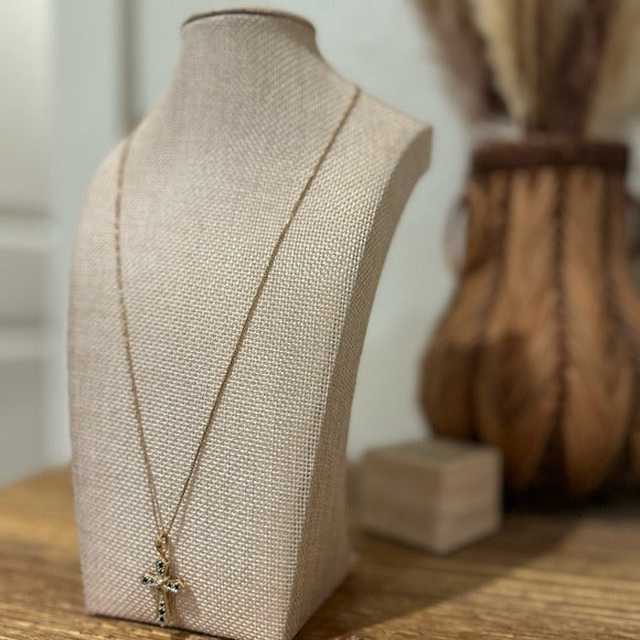 Necklace 925 Sterling Silver Gold Plated Blue Sapphire Cross Pendant Necklace