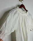 Nation LA 100% Cotton Whitney Ruffle Short Sleeve Top in Porcelain